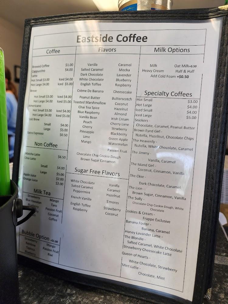 Eastside Coffee Menu image 4